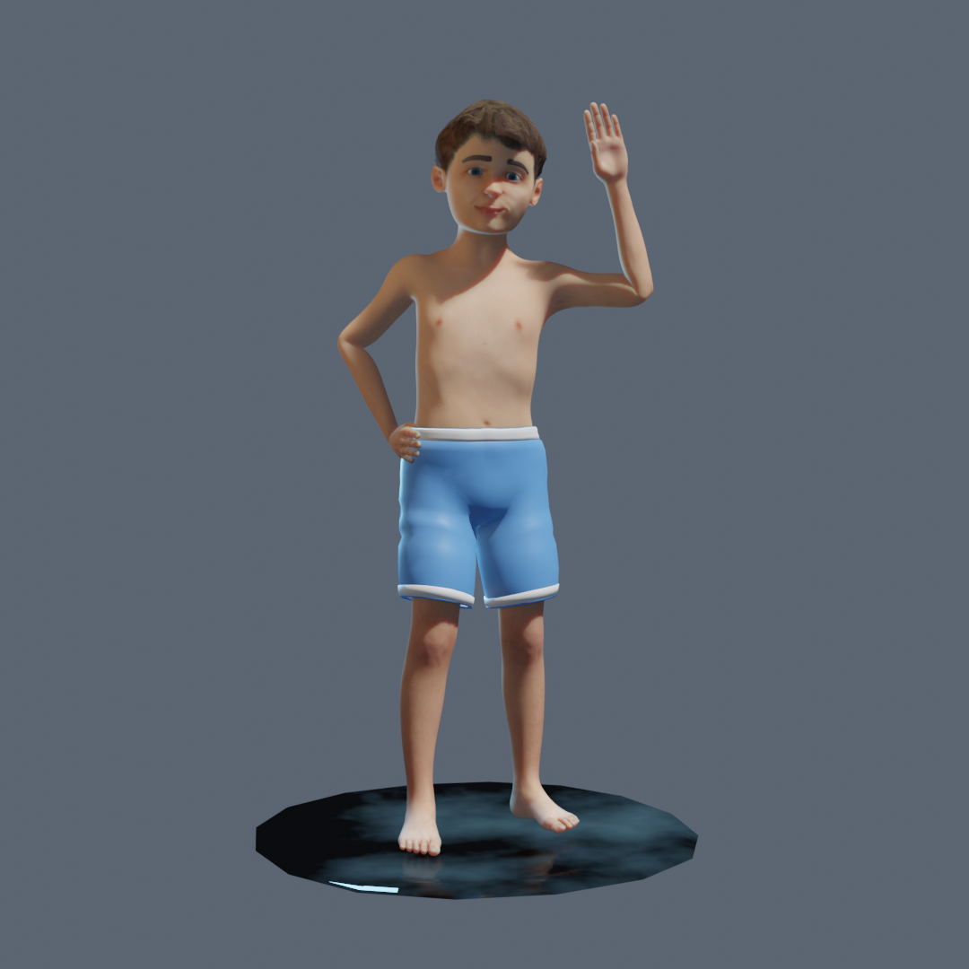 Simple 3d boy character preview image 3